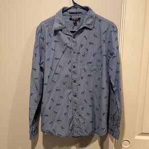 21 Men Tiger Print Shirt